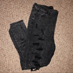 Faded Black Ripped Jeans F21